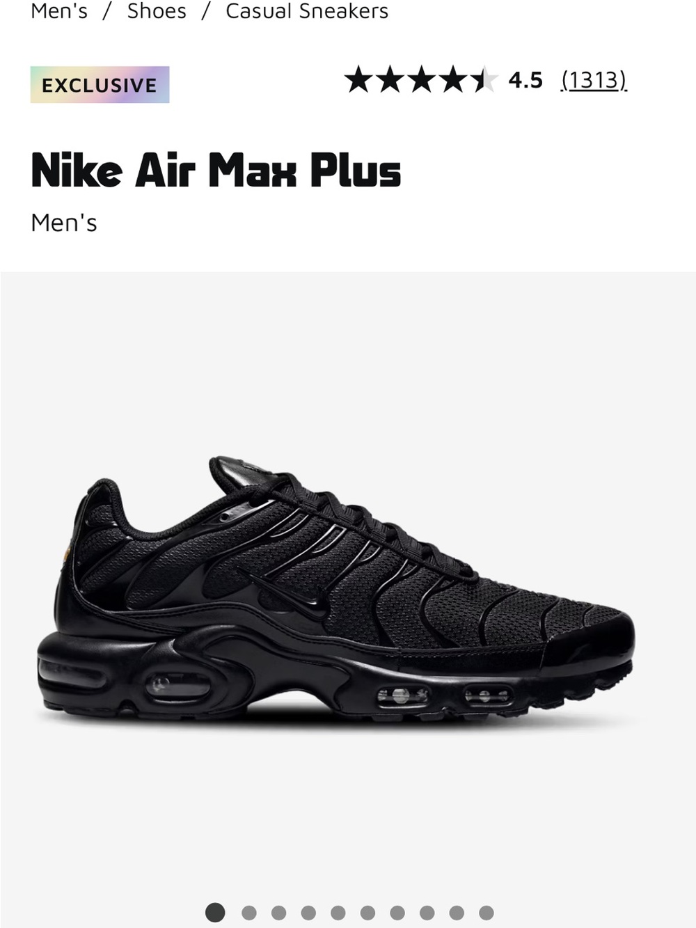 Men's 11.5 Nike Air Max Plus TN - Picture 7 of 8
